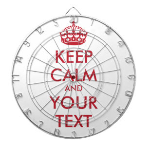 CALM und IHRER TEXT behalten Dartscheibe