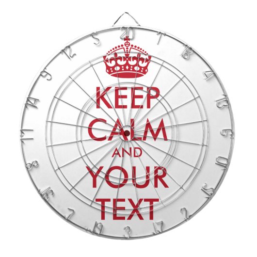 CALM und IHRER TEXT behalten Dartscheibe (vorne)