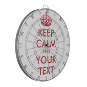 CALM und IHRER TEXT behalten Dartscheibe (Vorderseite Links)
