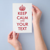 CALM und IHRER TEXT behalten Flyer (Handgriff)