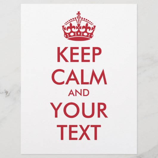 CALM und IHRER TEXT behalten Flyer (Vorne)