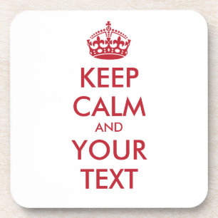 CALM und IHRER TEXT behalten Getränkeuntersetzer
