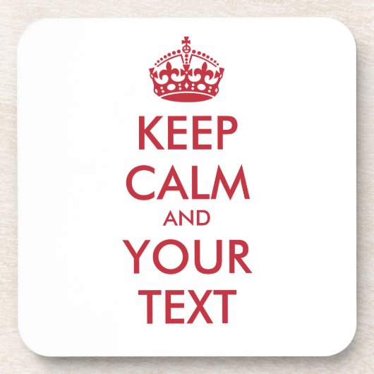 CALM und IHRER TEXT behalten Getränkeuntersetzer (Vorderseite)
