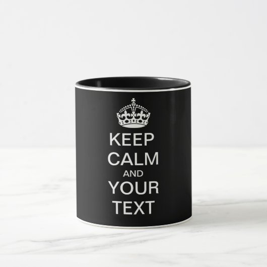 CALM und IHRER TEXT behalten - Hintergrund ändern Tasse (Zentrum)