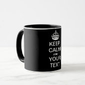 CALM und IHRER TEXT behalten - Hintergrund ändern Tasse (Vorderseite Links)