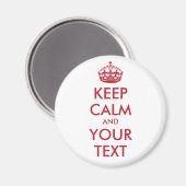 CALM und IHRER TEXT behalten Magnet (Vorderseite/Rückseite)