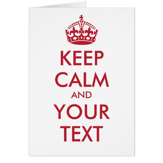 CALM und IHRER TEXT behalten - personalisierter Te (Vorne)