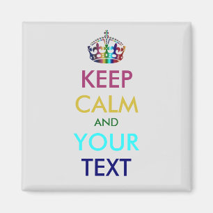 CALM und IHRER TEXT behalten - personalisierter Te Magnet