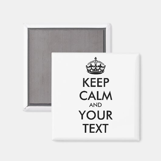 CALM und IHRER TEXT behalten - personalisierter Te Magnet (Vorderseite/Rückseite)