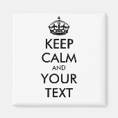 CALM und IHRER TEXT behalten - personalisierter Te Magnet (Vorne)