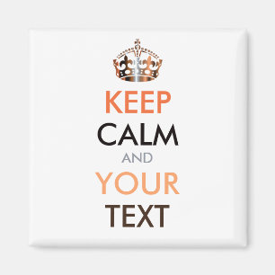 CALM und IHRER TEXT behalten - personalisierter Te Magnet