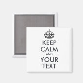 CALM und IHRER TEXT behalten - personalisierter Te Magnet (Vorderseite/Rückseite)