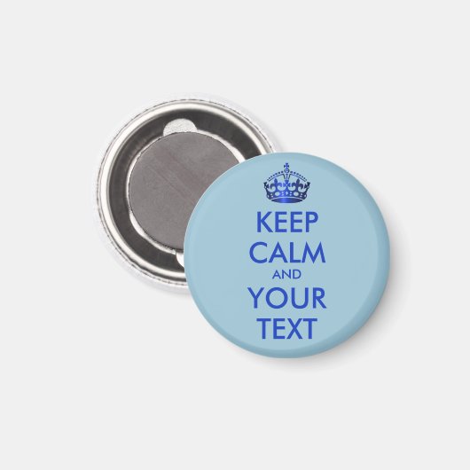 CALM und IHRER TEXT behalten - personalisierter Te Magnet (Vorderseite/Rückseite)