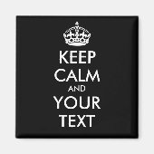 CALM und IHRER TEXT behalten - personalisierter Te Magnet (Vorne)