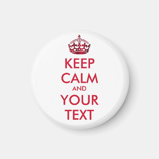 CALM und IHRER TEXT behalten - personalisierter Te Magnet (Vorne)