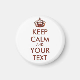 CALM und IHRER TEXT behalten - personalisierter Te Magnet