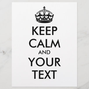 CALM und IHRER TEXT behalten - schwarz Flyer