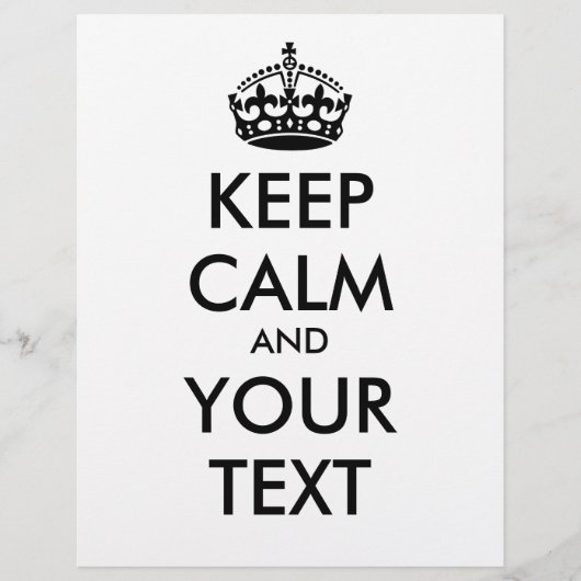 CALM und IHRER TEXT behalten - schwarz Flyer (Vorne)