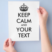 CALM und IHRER TEXT behalten - schwarz Flyer (Hand)