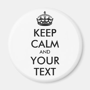 CALM und IHRER TEXT behalten - schwarz Magnet