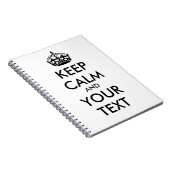 CALM und IHRER TEXT behalten - schwarz Notizblock (Rechte Seite)