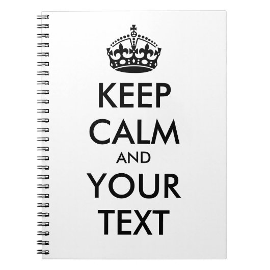 CALM und IHRER TEXT behalten - schwarz Notizblock (Vorderseite)