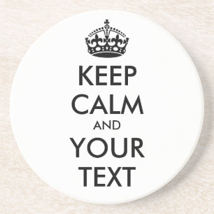 CALM und IHRER TEXT behalten - schwarz Untersetzer