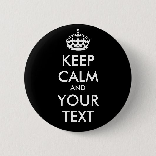 CALM UND IHRER TEXT behalten - SCHWARZER Hintergru Button (Vorderseite)