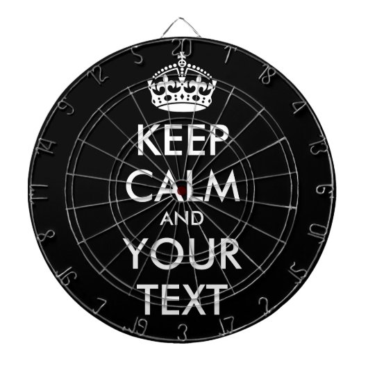 CALM UND IHRER TEXT behalten - SCHWARZER Hintergru Dartscheibe (vorne)