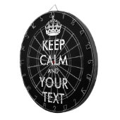 CALM UND IHRER TEXT behalten - SCHWARZER Hintergru Dartscheibe (Vorderseite rechts)