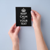 CALM UND IHRER TEXT behalten - SCHWARZER Hintergru Flyer (Gruppe)
