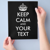 CALM UND IHRER TEXT behalten - SCHWARZER Hintergru Flyer (Hand)