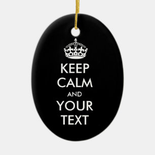 CALM UND IHRER TEXT behalten - SCHWARZER Hintergru Keramik Ornament