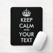 CALM UND IHRER TEXT behalten - SCHWARZER Hintergru Mousepad (Mit Mouse)