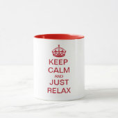 CALM und JUST RELAX behalten - personalisierter Te Tasse (Zentrum)