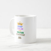 CALM UND KAFFEE behalten Kaffeetasse (Vorderseite Links)