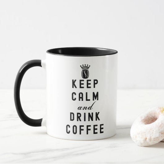 CALM UND KAFFEE behalten - KAFFELOVER Tasse (Mit Donut)