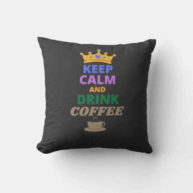 CALM UND KAFFEE behalten Kissen (Vorderseite)