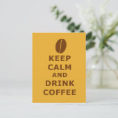 CALM UND KAFFEE behalten Postkarte (Stehend Vorderseite)