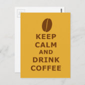 CALM UND KAFFEE behalten Postkarte (Vorne/Hinten)