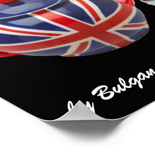 "CALM UND KITTY ON BEHALTEN" ,RED TARTAN,CAT TEE-P POSTER (Ecke)