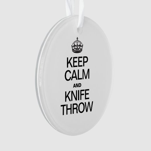 CALM UND KNIFE behalten Ornament (Vorderseite)