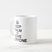 CALM UND LIEBE ALLE.png behalten Kaffeetasse (Vorderseite Links)