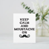 Calm und Mustache auf behalten Postkarte (Stehend Vorderseite)