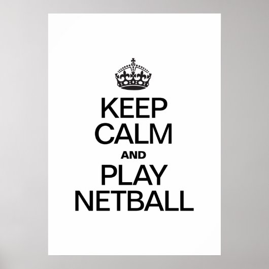 CALM UND NETBALL behalten Poster (Vorne)