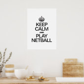 CALM UND NETBALL behalten Poster (Küche)