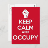 Calm und Occupy behalten (Version 2) Postkarte (Vorne/Hinten)
