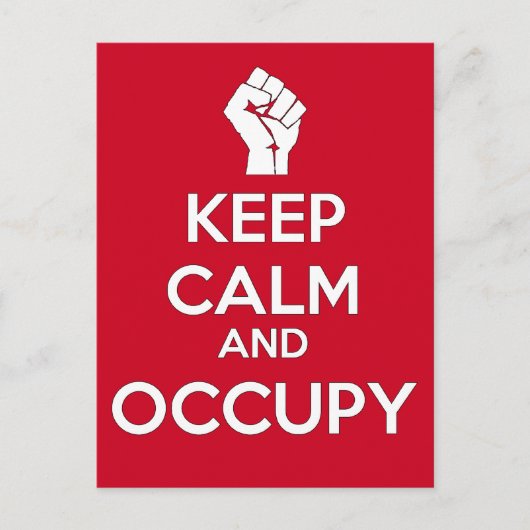 Calm und Occupy behalten (Version 2) Postkarte (Vorderseite)