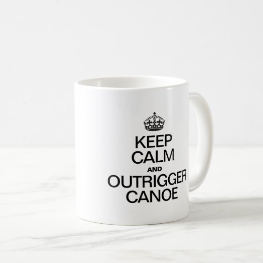 CALM UND OUTRIGGER CANOE behalten Kaffeetasse (VorderseiteRechts)