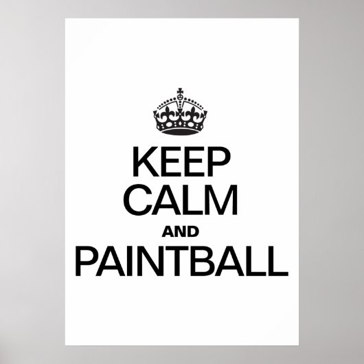 CALM UND PAINTBALL behalten Poster (Vorne)